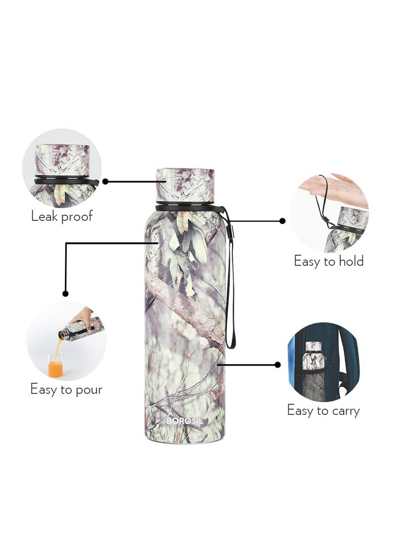 BOROSIL Borosil Hydra Trek Slate 700 ml Stainless Steel Water Bottle | Double Wall Vacuum Insulated Flask, Green | 20 Hours Hot & 24 Hours Cold | Ideal for Personal & Corporate Gifting | 1 Year Warranty  - Image 4