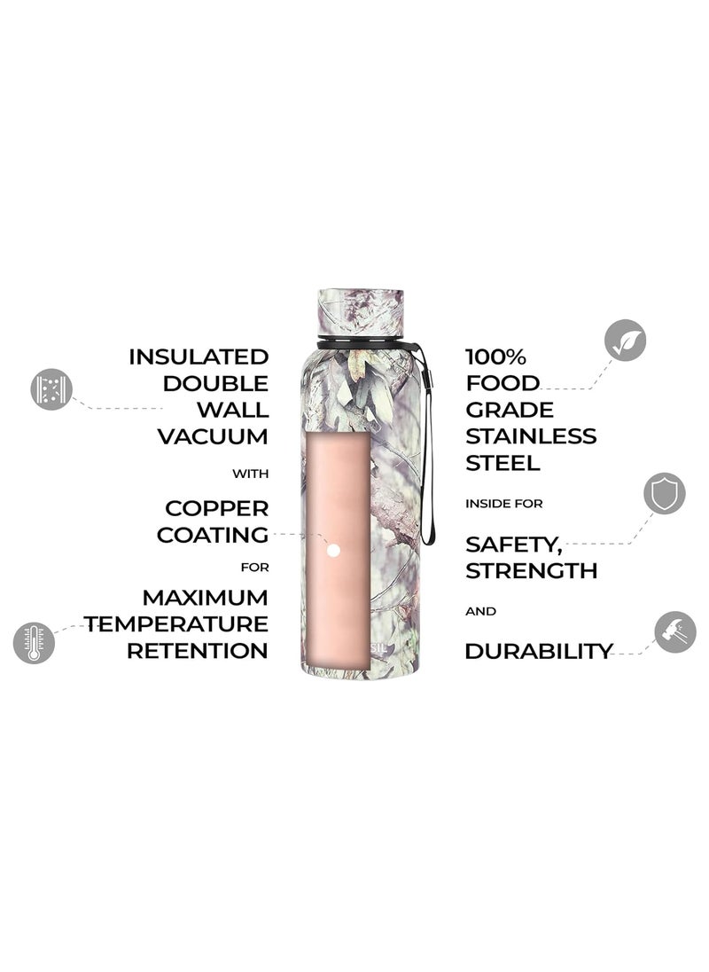 BOROSIL Borosil Hydra Trek Slate 700 ml Stainless Steel Water Bottle | Double Wall Vacuum Insulated Flask, Green | 20 Hours Hot & 24 Hours Cold | Ideal for Personal & Corporate Gifting | 1 Year Warranty  - Image 2