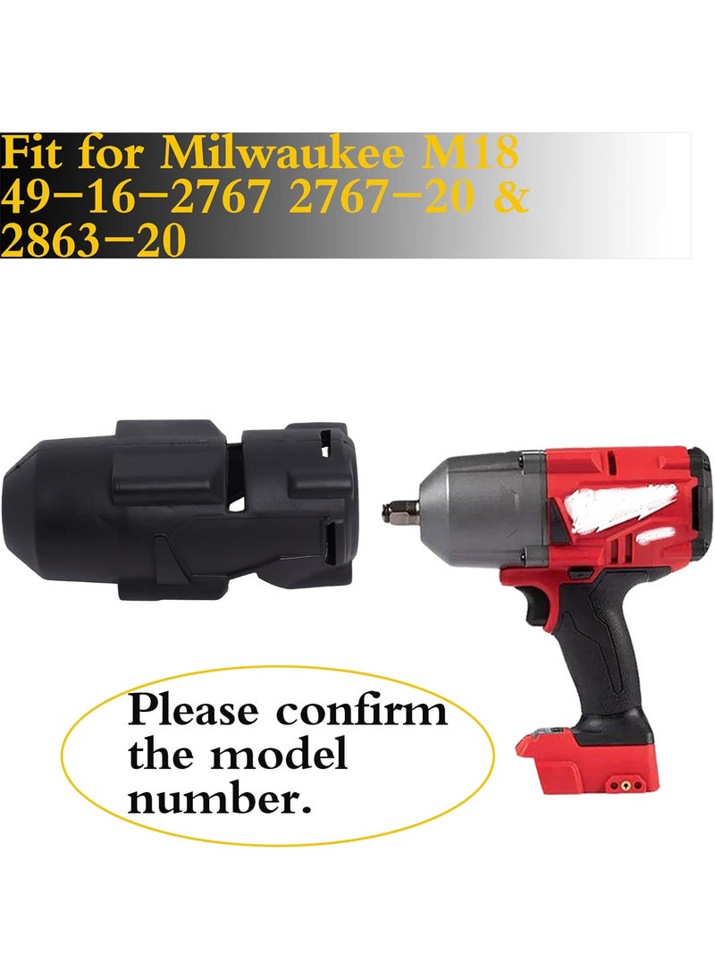 Swess 2 Packs Impact Protective Boot 276720 for Milwaukee M18 FUEL 12 Torque Impact Wrench 49162767  286320 Electric Tools Black  - Image 3