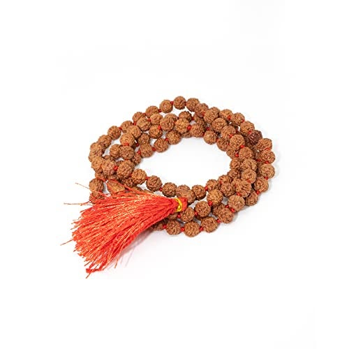Swaha 5 Mukhi Lab Certified Rudraksha Mala Original 108 + 1 Beads | Jap Mala | Perfect for Wearing for Both Men & Women | Used for Meditation - Image 1