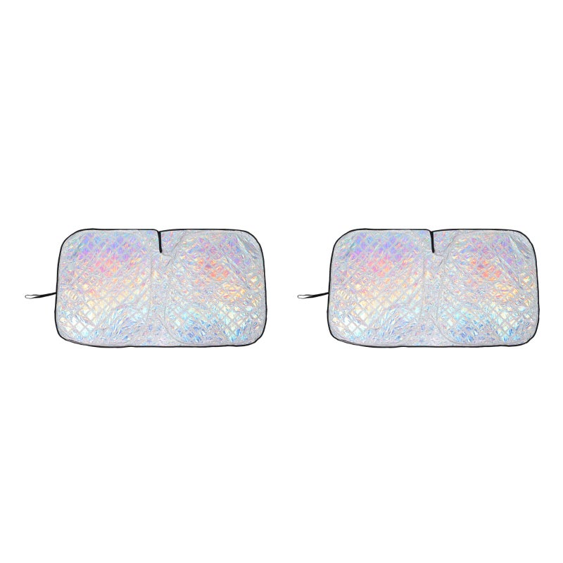 2pcs Car Windshield Sun Shade Umbrella Foldable Front Window Sunshade Heat Insulation for Cars SUVs Trucks - Image 1