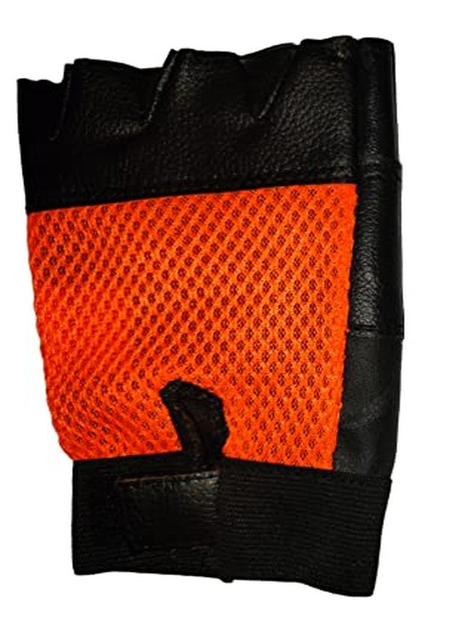 فينوم قفازات رياضية جلدية بلون برتقالي من فينوم، مثالية لرفع الأثقال، والتمارين الرياضية، والتدريب المتقاطع، والتمارين الرياضية، مناسبة للرجال والنساء. - Image 3