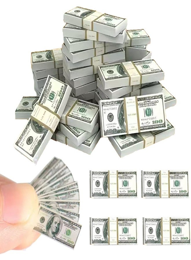 IAIHBBLY 210 Pcs Mini Dollar Bills Set 1:12 Dollhouse Miniature Scene Prop Money Realistic Mini Minature Things Stuff for Doll House Accessories Decorations - Image 1