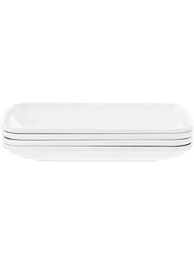 Melamine Rectangular Serving Plates 19cm X 12cm Lightweight Food Containers For Snacks Fast Food - Image 1