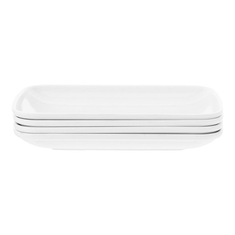 Melamine Rectangular Serving Plates 19cm X 12cm Lightweight Food Containers For Snacks Fast Food - Image 2