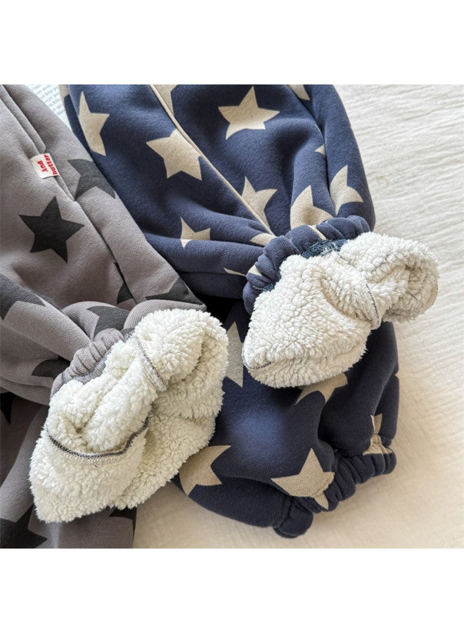 Sweetheart Kids' Clothing Autumn Winter Korean Style Fleece Jogger Pants Girls' Autumn Wear Boys' Winter Pants - Image 5