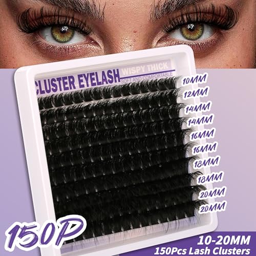 Himirell Lashes Clusters Kit Gift Packs 3 Styles 350Pcs with Bond&Seal Glue Remove Volume Soft False Eyelash Extension 150D+200D+300D D Curl Wispy DIY Individual Fake Eyelashes Box for Beginners Bulk Pack - Image 3