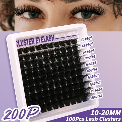 Himirell Lashes Clusters Kit Gift Packs 3 Styles 350Pcs with Bond&Seal Glue Remove Volume Soft False Eyelash Extension 150D+200D+300D D Curl Wispy DIY Individual Fake Eyelashes Box for Beginners Bulk Pack - Image 4