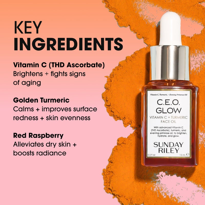 Sunday Riley C.E.O. Glow Vitamin C & Turmeric Face Oil, 0.5 Fl Oz - Image 4