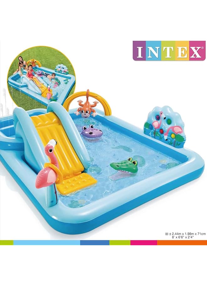 INTEX Inflatable Pool Play Center Jungle 258 X 216 X 84 Cm - Image 2