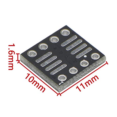 JIUWU 8 Pin Double-Side Prototype Printed Circuit PCB Adapter Universal Board Protoboard SO MSOP TSSOP SOIC SOP8 to DIP8 for DIY Soldering and Electronic Project - Image 2