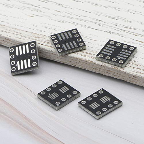 JIUWU 8 Pin Double-Side Prototype Printed Circuit PCB Adapter Universal Board Protoboard SO MSOP TSSOP SOIC SOP8 to DIP8 for DIY Soldering and Electronic Project - Image 4