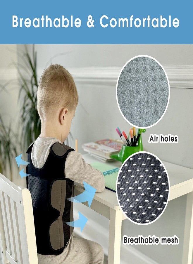 Henhecy Weighted Vest for Kids - Compression Vest for Children with Sensory Issues, Autism, ADHD - Adjustable Kids Weighted Vest Includes 6 Removable Weights (Medium, Ages 5 to 9) - Image 3