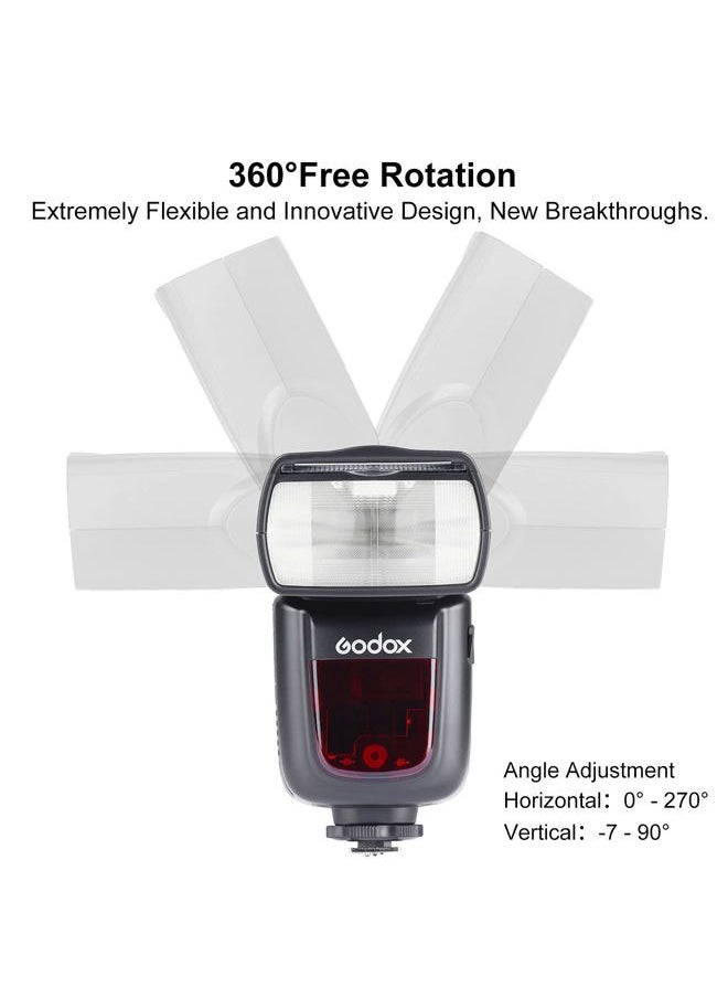 Godox V860II-S Kit HSS 1/8000s GN60 2.4G TTL 1.5s Recycle Time Li-ion Battery Camera Flash Speedlite Light Compatible for Sony Camera & Color Filters & Diffuser (V860II-S)  - Image 5