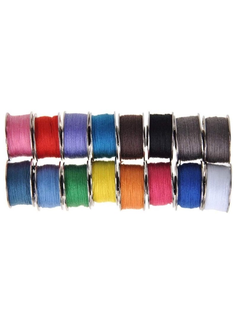 Sewing tools set, consisting of colorful sewing bobbins, scissors, sewing needles, and a multi-colored measuring tape  - Image 3