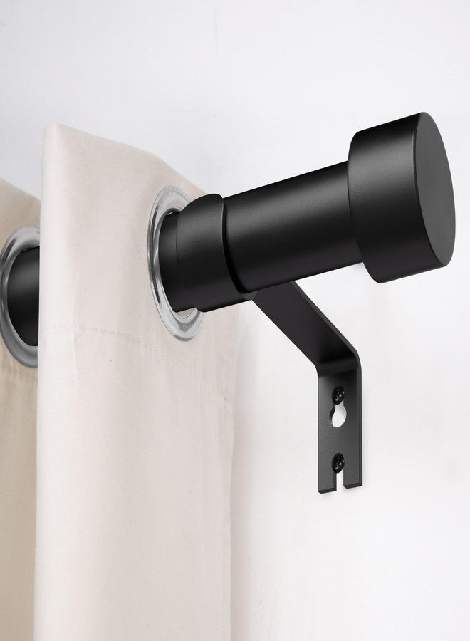 Time Forest 2 Pack Curtain Rods for Windows 28 to 48 Inch(2.3-4ft), 1 Inch Black Curtain Rods Set, Adjustable Heavy Duty Curtain Rod, Outdoor Curtain Rods for Patio Bedroom, Modern Drapery Rods, Size 32"- 60" - Image 4