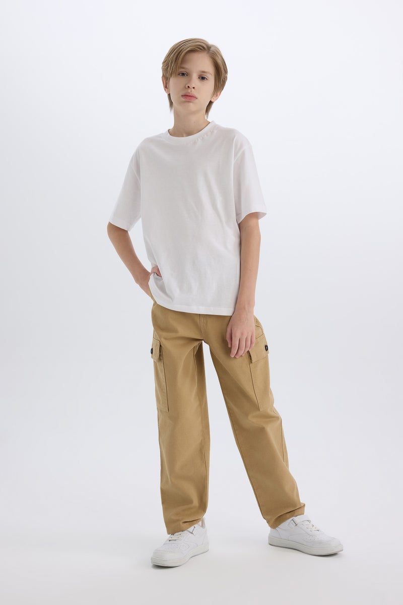 DeFacto Boy Loose Fit Standard Leg Gabardine Trousers  - Image 4