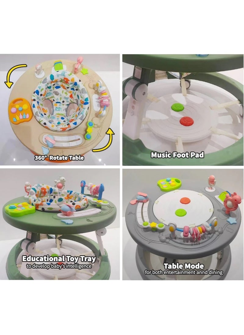 BABYCARA Baby Walker 5 in 1 Adjustable Heights 360 Rotate Seat Kids Learning Toys Early Educational  - Image 3