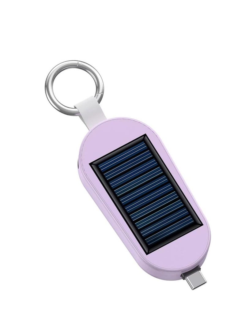 general Bank Keychain  3000mAh Large Capacity Mini 2 in 1 Travel Power Bank Wireless Magnetic Charger for Android Watch Mobile Phone Lavender Purple - Image 1