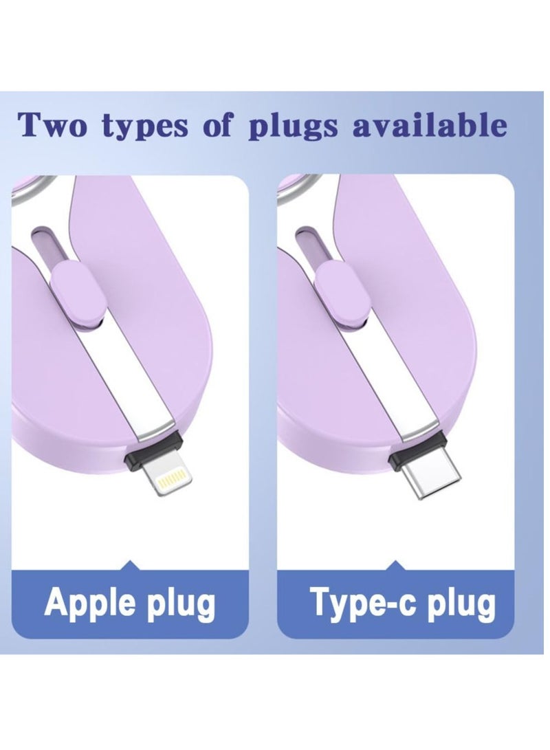 general Bank Keychain  3000mAh Large Capacity Mini 2 in 1 Travel Power Bank Wireless Magnetic Charger for Android Watch Mobile Phone Lavender Purple - Image 5