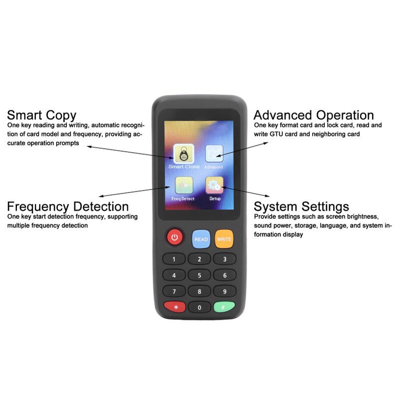 مُنسخ ومكتب بطاقات NFC واقرأ بطاقات المصعد ID IC ومُضاعف لأنظمة التحكم في الوصول مع بطارية مدمجة 5 إغراقات UID و5 بطاقات UID - Image 4