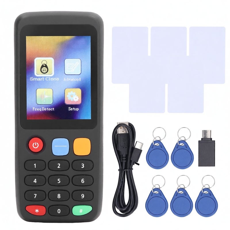 مُنسخ ومكتب بطاقات NFC واقرأ بطاقات المصعد ID IC ومُضاعف لأنظمة التحكم في الوصول مع بطارية مدمجة 5 إغراقات UID و5 بطاقات UID - Image 1