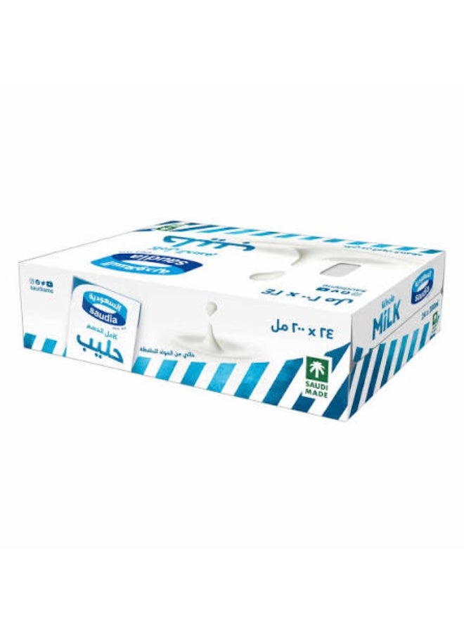 Saudia Whole Milk 24x200ml