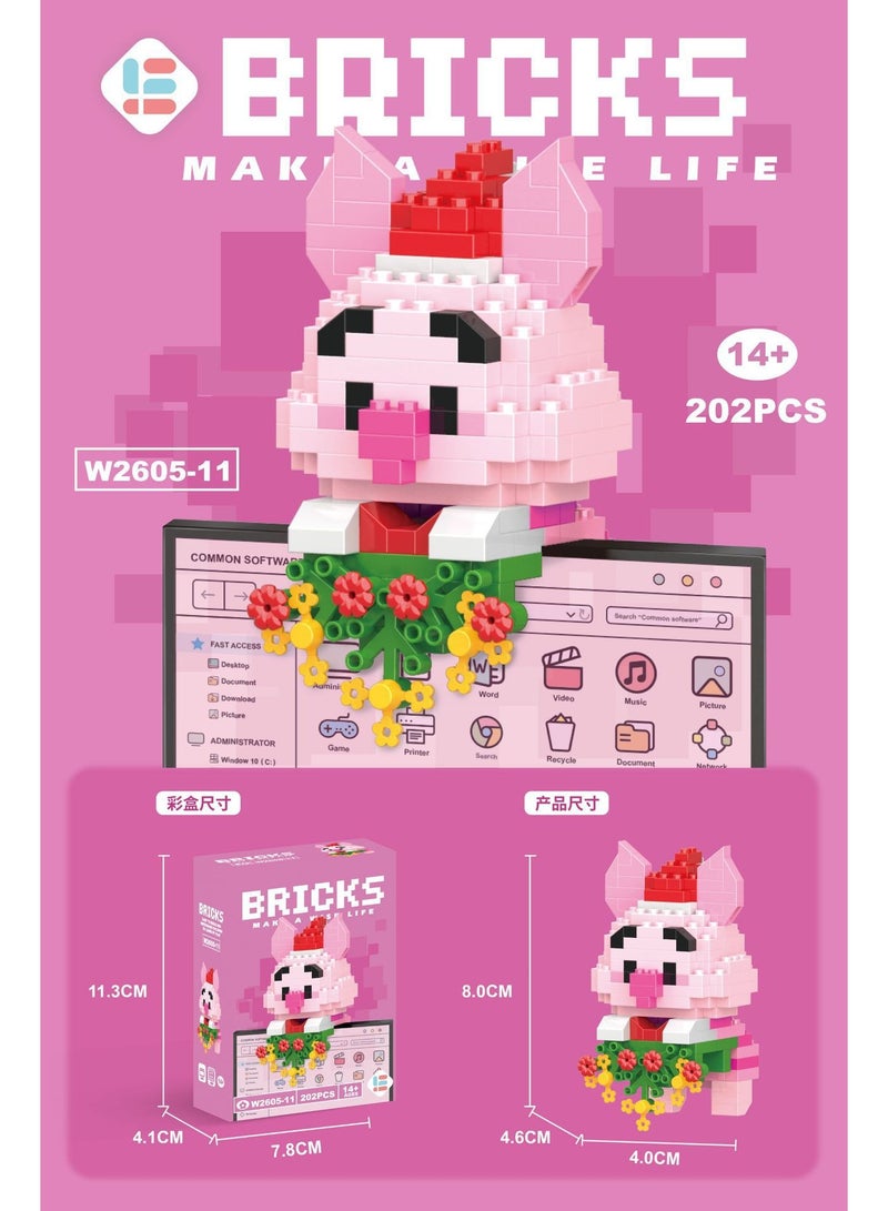 Bricks Micro-particle building blocks, children's toys, puzzles, assembling cartoon series, nano blocks - Image 1