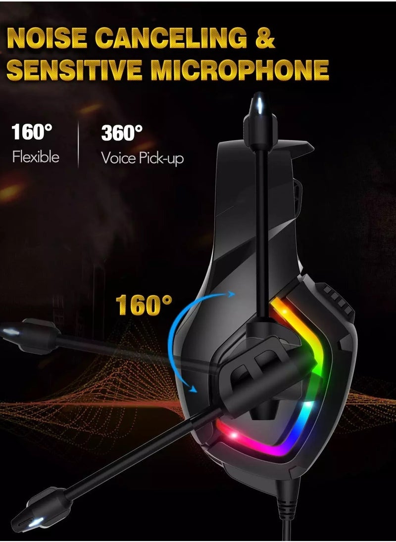 onikuma K1B Gaming Wired Headset With Microphone For PS4/PS5/XOne/XSeries/NSwitch/PC  - Image 2
