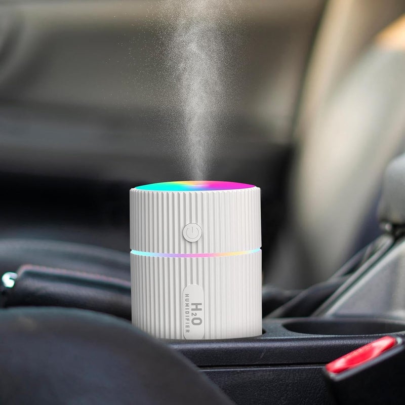 windforgecraft Car Humidifier - Colorful USB Rechargeable Car Diffuser Humidifier | Portable Diffuser for Essential Oils, Aromatherapy Oil Diffuser, 2 Mist Modes 220ml Mist Humidifiers for Car Home Borato - Image 2