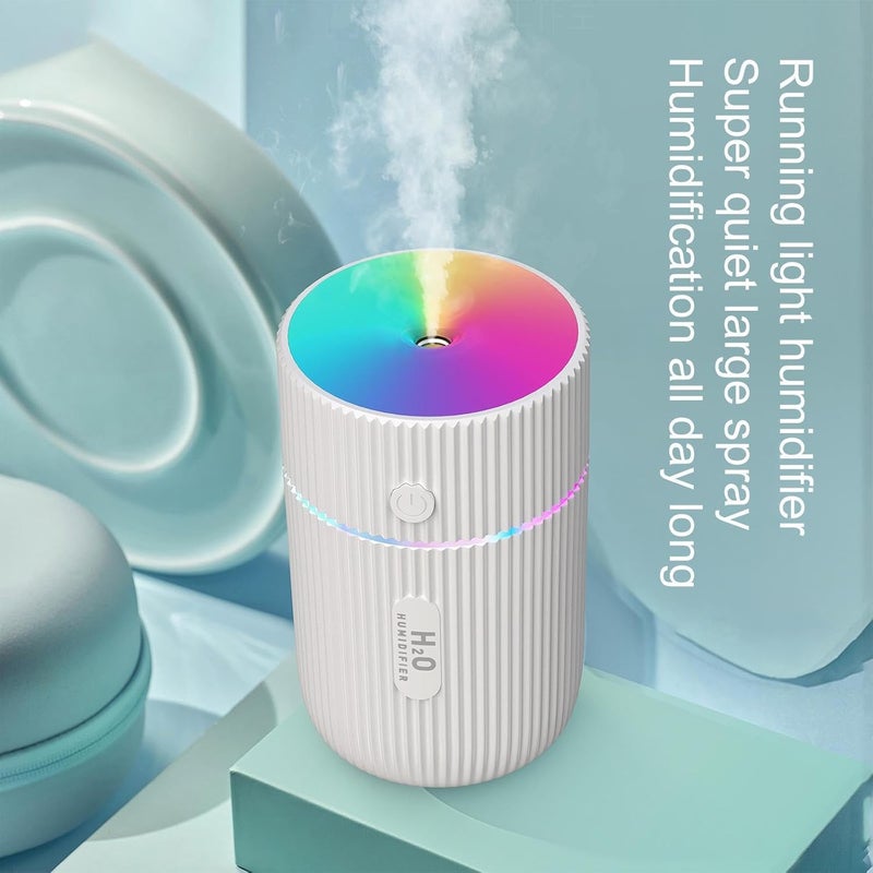 windforgecraft Car Humidifier - Colorful USB Rechargeable Car Diffuser Humidifier | Portable Diffuser for Essential Oils, Aromatherapy Oil Diffuser, 2 Mist Modes 220ml Mist Humidifiers for Car Home Borato - Image 4