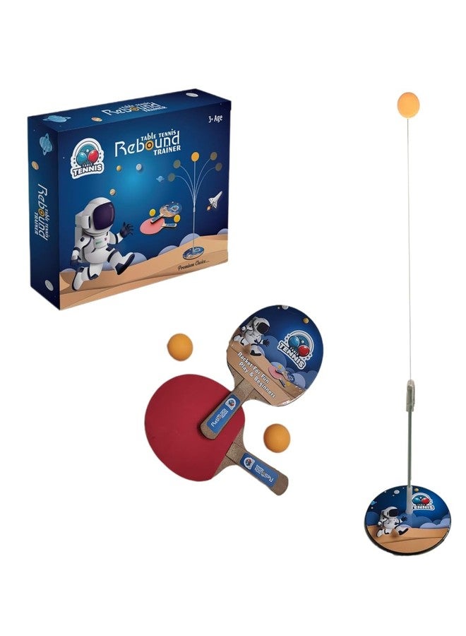 BELOXY Table Tennis Trainer Toys for Kids & Adults | Rebound Rackets and Balls Base Training Practice Set | Outdoor Indoor Games for Boys & Girls (Blue) - Image 1