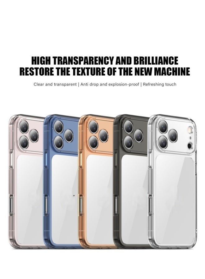 جراب واقٍ فائق النحافة لهاتف iPhone 17 Pro Max، متوافق مع MagSafe، يوفر حماية كاملة لعدسة الكاميرا، جراب هاتف فائق النحافة وخفيف الوزن وشفاف وبسيط (أزرق شفاف). - Image 5