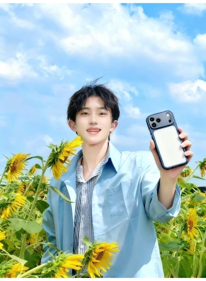 جراب واقٍ فائق النحافة لهاتف iPhone 17 Pro Max، متوافق مع MagSafe، يوفر حماية كاملة لعدسة الكاميرا، جراب هاتف فائق النحافة وخفيف الوزن وشفاف وبسيط (أزرق شفاف). - Image 3