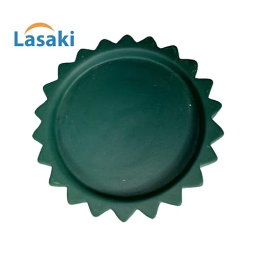 Lasaki Celty Deep Jungle Ceramic Bottom Tray/Plate for Planter (Set of 2) | Dripping Tray for Pots & Succulents | Indoor & Outdoor Planters Home Garden Décor (H-2.5 X D-14.5 cm) - Image 3