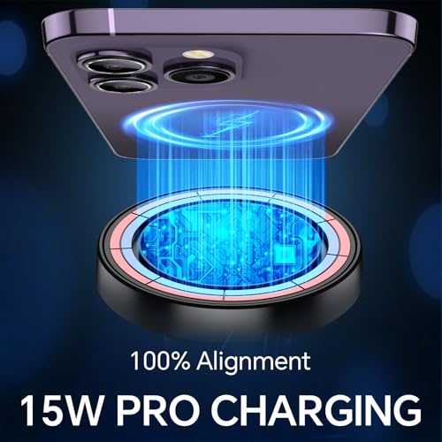 Coolpow for MagSafe Car Mount Charger【Ultra Magnet】Magnetic Phone Holders for Your Car Charger【Windshield+Vent+Dash】Magnetic Wireless Car Phone Holder Charger Car Mount for iPhone 17 Pro Max 16 15 14 - Image 3
