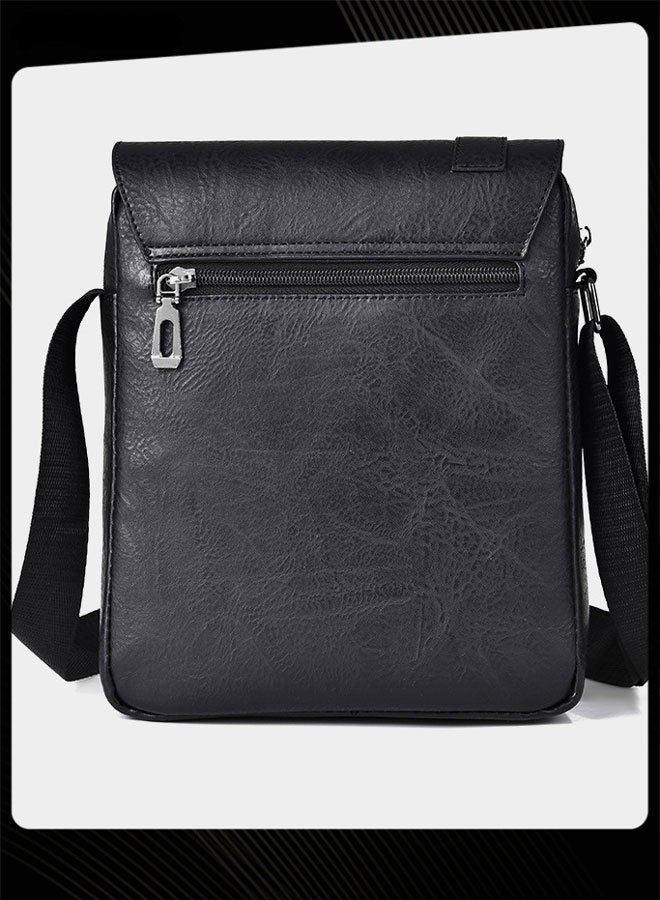 WEIXIER حقيبة كتف عمودية رجالية جلدية مقاومة للماء ومقاومة للاهتراء حقيبة عمل محمولة مع أحزمة قابلة للتعديل للعمل والمكتب والأنشطة الخارجية - Image 4