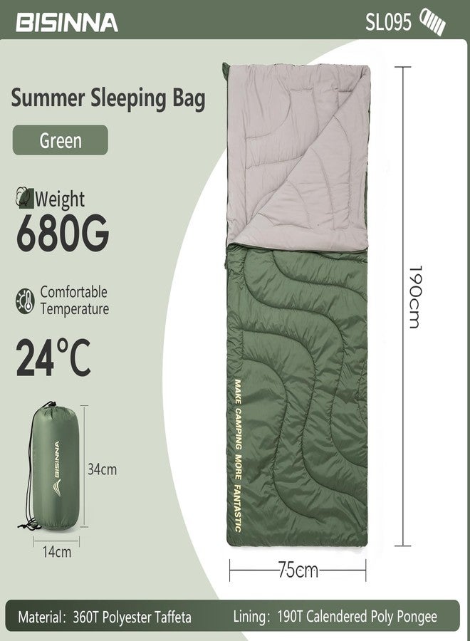 BISINNA Warm Weather Sleeping Bag Ultralight Portable Backpacking Lightweight Sleeping Bags for Adult Kids Outdoor Hiking Camping - Image 2