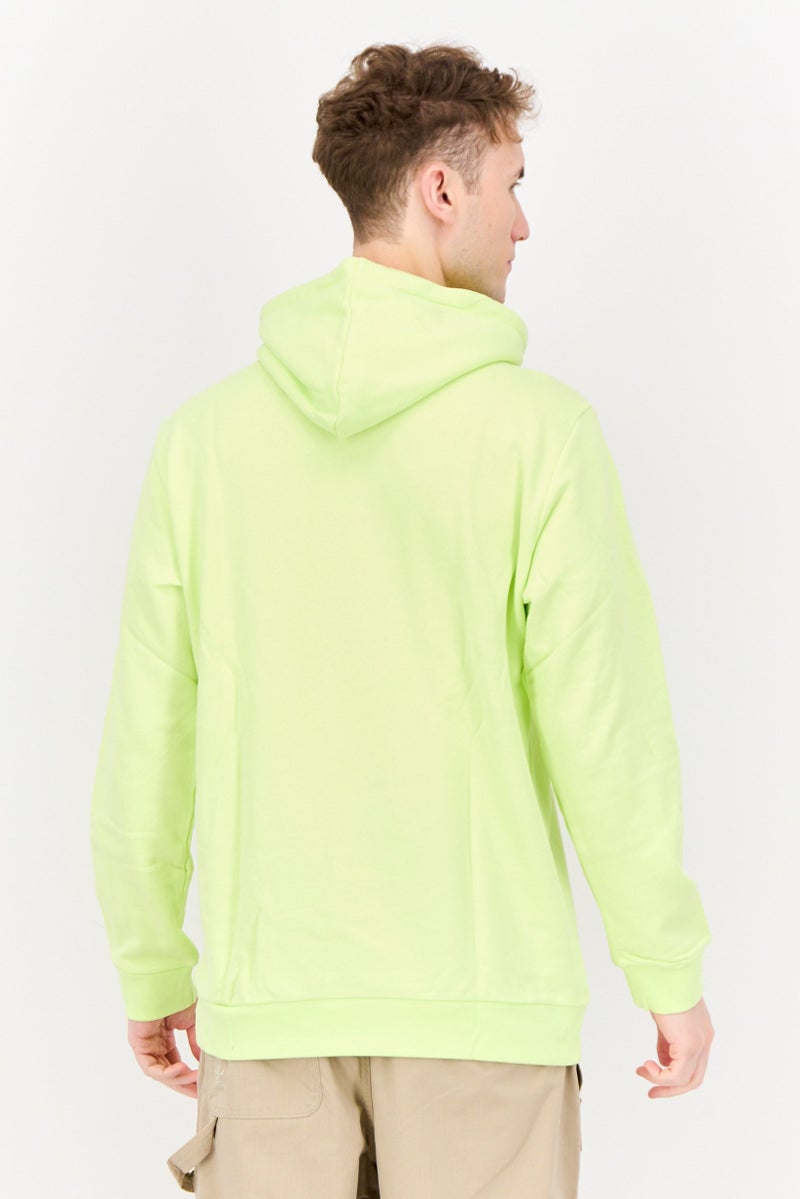 adidas Originals Men Sportswear Fit Long Sleeve Outdoor Sweatshirt, Neon Yellow  - Image 4