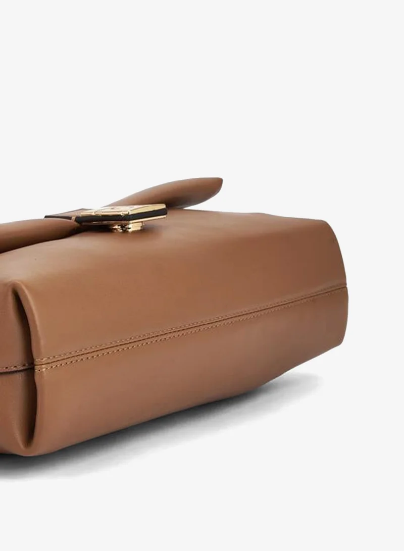 Celeste TAN Solid Crossbody Bag with Detachable Strap for Women | Best Price UAE