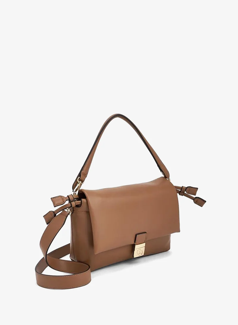 Celeste TAN Solid Crossbody Bag with Detachable Strap for Women | Best Price UAE