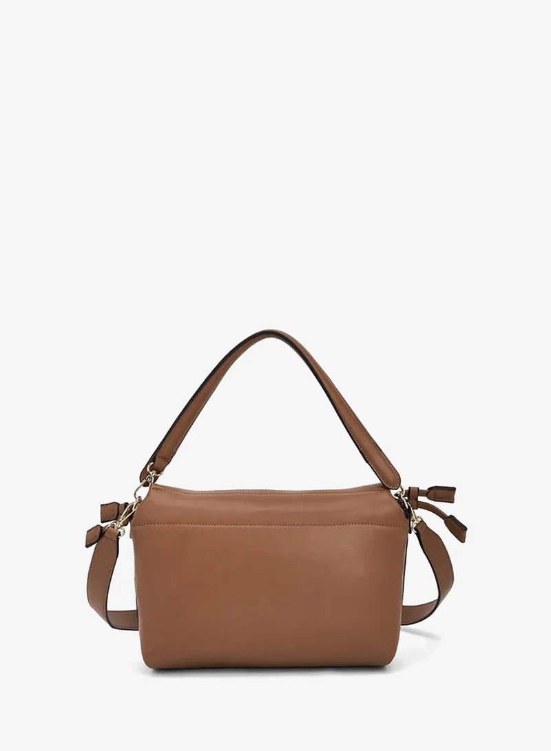 Celeste TAN Solid Crossbody Bag with Detachable Strap for Women | Best Price UAE