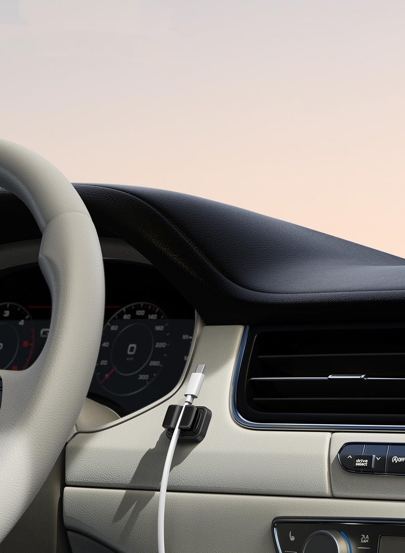 ( 3 مجموعات ) 3 في 1 ربيع كابل كليب قابل للتعديل سلك كليب منظم كابل الناقل التسلسلي العام شاحن / السلطة الحبل / الجدار / مكتب / سيارة / مكتب إدارة خط الغراء خالية من بقايا - Image 5