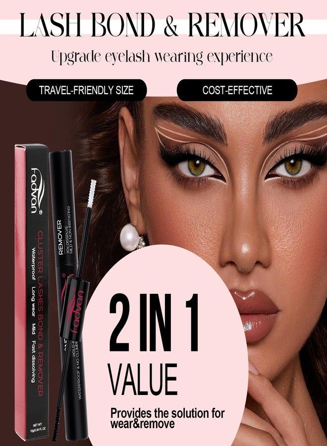 FADVAN 2 in 1 Lash Glue & Remover, Waterproof Mascara Adhesive with Strong 48 Hour Hold, Fast Removal with No Residue - Image 2