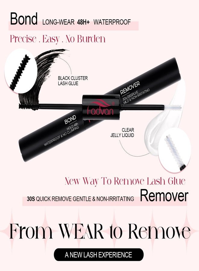 FADVAN 2 in 1 Lash Glue & Remover, Waterproof Mascara Adhesive with Strong 48 Hour Hold, Fast Removal with No Residue - Image 5