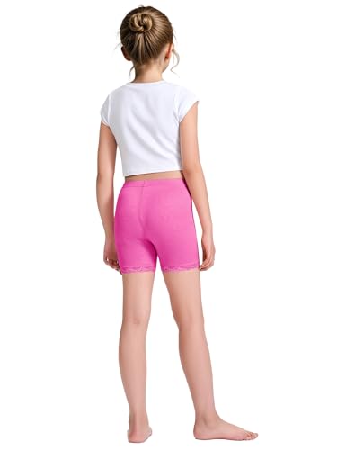 BOOPH Lace Bike Short Girls Dance Undershorts for 7-8 Years 6 Pack Multicolored - Image 3
