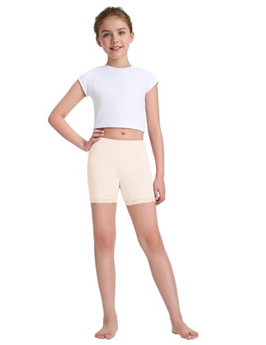 BOOPH Lace Bike Short Girls Dance Undershorts for 7-8 Years 6 Pack Multicolored - Image 2