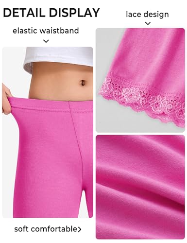 BOOPH Lace Bike Short Girls Dance Undershorts for 7-8 Years 6 Pack Multicolored - Image 4