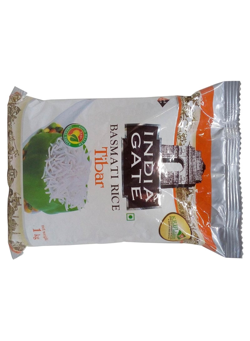 India Gate Basmati Rice - Tibar, 1kg Pouch - Image 2