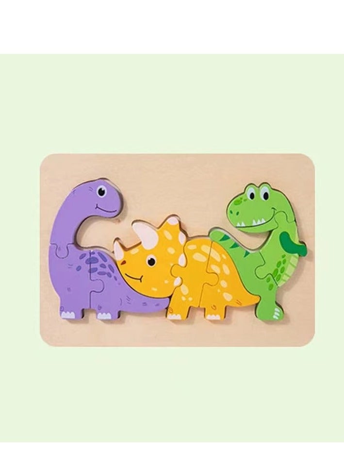 لعبة أحجية الصور المقطوعة الخشبية لوحة أحجية ثلاثية الأبعاد للأولاد والبنات من عمر 3 سنوات فما فوق